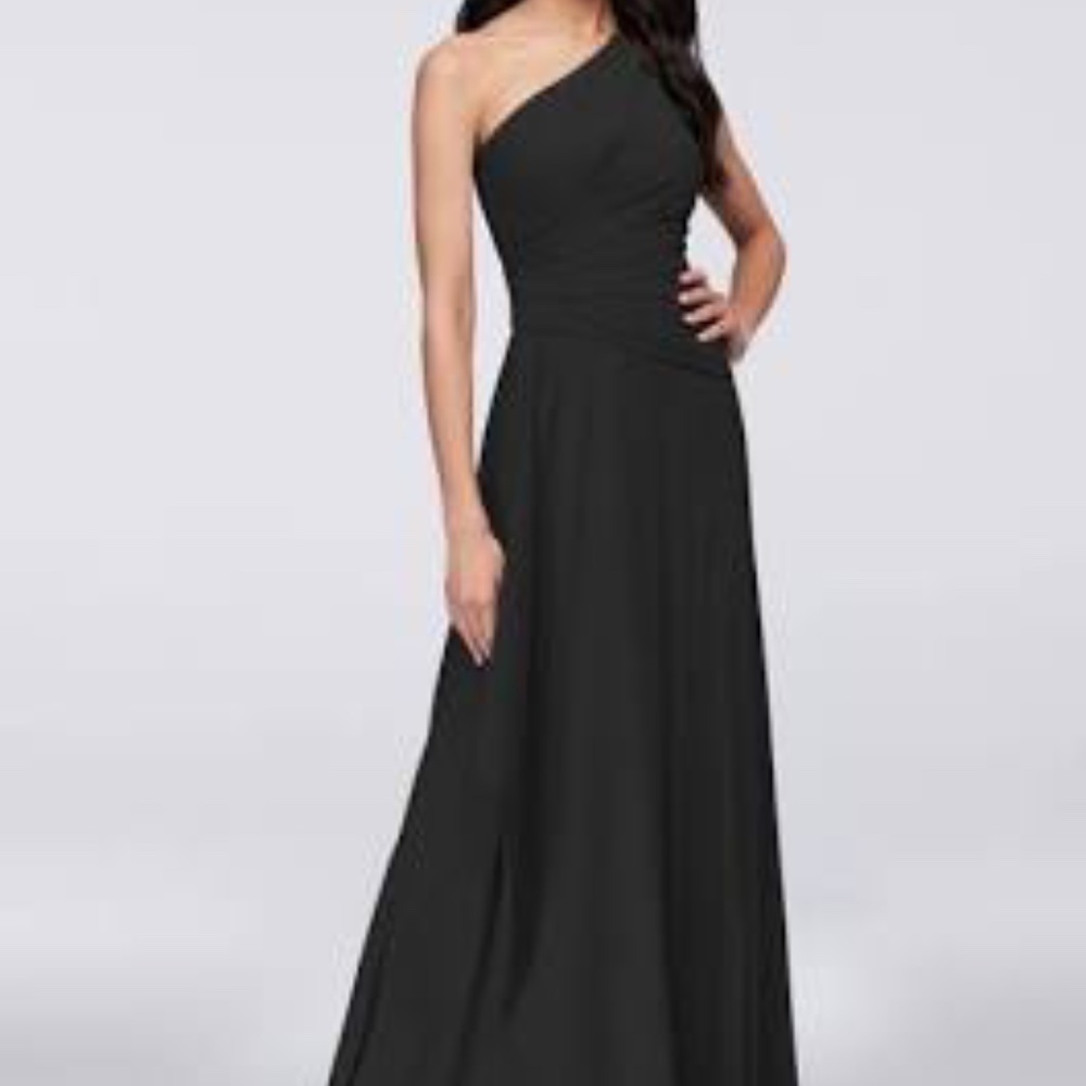 One Shoulder Black Dress